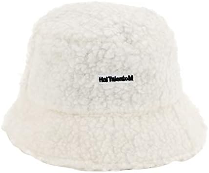 כובע דלי גבירותי קיץ סתיו וחורף כבש שיער שיער דייגים כובע טרנד כובע חם נשים סגנון כובע חם x הר