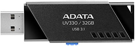 ADATA UV330 USB 3.1 כונן פלאש נשלף ללא כובע 32 ג'יגה -בייט, שחור -
