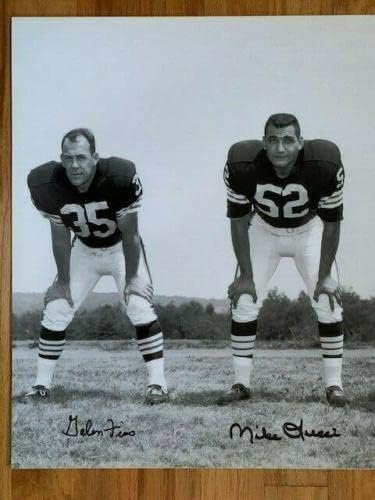 ג'ים יוסטון+Fiss+לוצ'י חתום על 16x20 גדול בגודל של 16x20+COA 1964 Browns D -Line - תמונות NFL עם חתימה