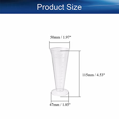 בטומשין 10 יחידות 50 מל כוס מדידה חרוטי פלסטיק מטרי, עם מעבדת זרבובית שופכת שוברים כוס אפיית