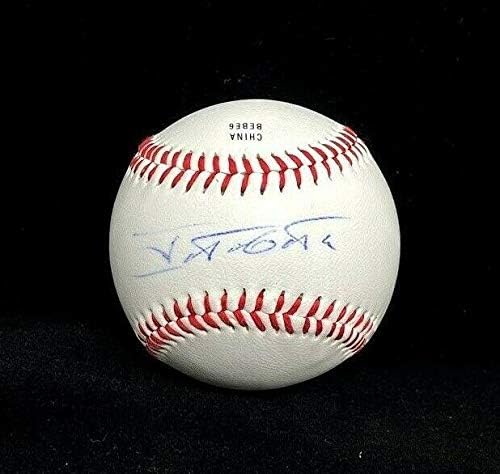 מני בנואלוס חתום על כדור בייסבול אטלנטה בראבס - כדורי בייסבול חתימה