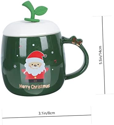 יארדווה 1 PC ספל חג המולד סנטה ספלי ספלי משרדים מגרשי משרדים כוס עם מכסה ספלי קפה חמודות כוסות ארוחת