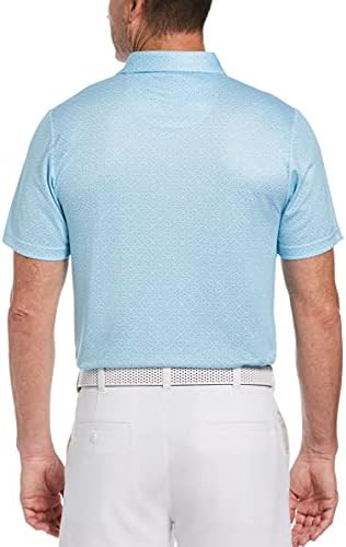 סיור גברים של כפול לסרוג הדפסה קצר שרוול גולף פולו חולצה עם שמש הגנה