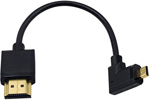 Duttek Micro HDMI לכבל HDMI סטנדרטי, מיקרו HDMI לכבל מתאם HDMI, קיצוני דק זוויתי מיקרו HDMI