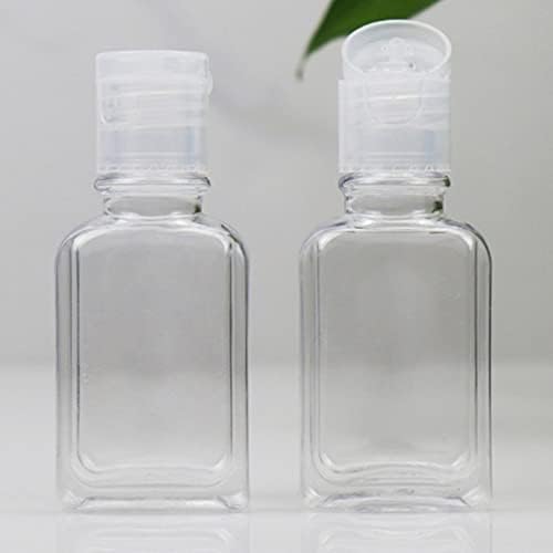 Alremo Xinghuang - 20 יחידות 30 מל בקבוקים ריקים פלסטיק ברורים עם כובע היפוך לבקבוקי נסיעות למילוי שמפו לקרם