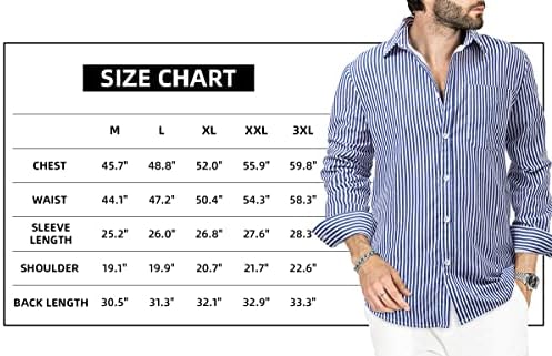 כפתור מזדמן לגברים עם שרוול ארוך חולצות שמלת פשתן כותנה בכושר רגיל