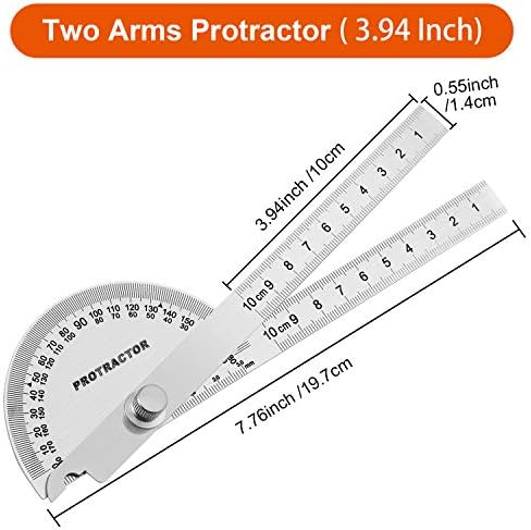 סרגל זווית זווית זווית של סרגל שני זרועות נירוסטה מפלדת אל חלד מעץ עץ עץ זווית מדידת זווית מדידת הכלי