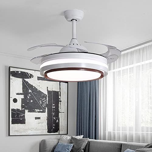 DSJ לבן מודרני מודרני מנורה מאוורר תקרה LED נברשת מאוורר מאוור