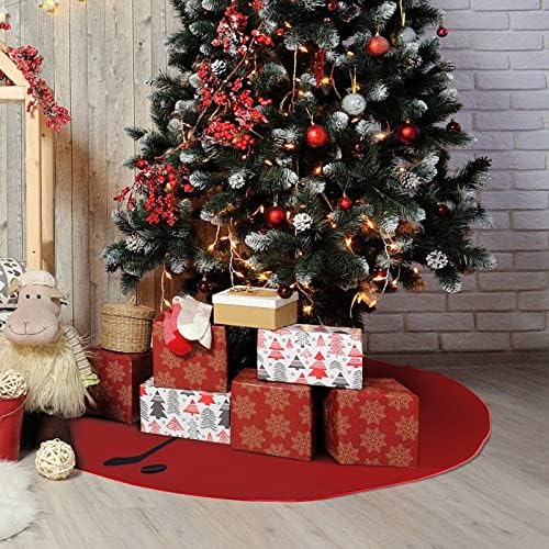 נגן הוקי קריקטורה חצאית עץ חג המולד רכה עץ חג המולד מחצלת חג המולד לקישוט חג המולד למסיבת חג 30 x30