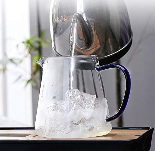 קומקום זכוכית עמיד בפני חום 550 מל עם פילטר, סיר תה ניתן לחמם ישירות על אש מסננת חום סיר קפה קומקום