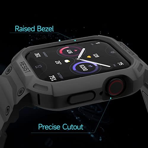 רצועות Azymno Sport תואמות להקה של Apple Watch 38 ממ 40 ממ 41 ממ 42 ממ 44 ממ 45 ממ רצועת פס מחוספסת