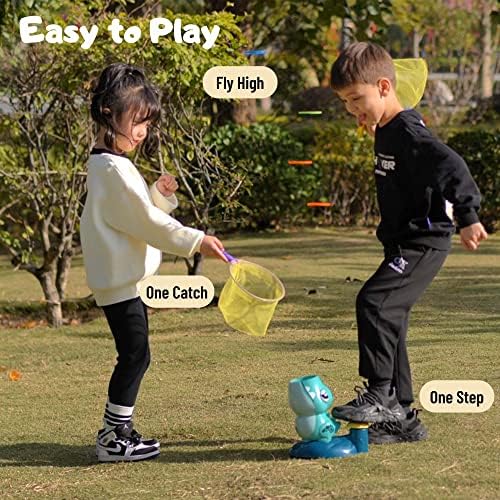 טאפאזאפה מעופף דיסק משגר דינוזאור צעצוע, ספורט & מגבר; חיצוני צעצועי מוקפץ צלחת מעופפת לילדים גזע רגליים יד