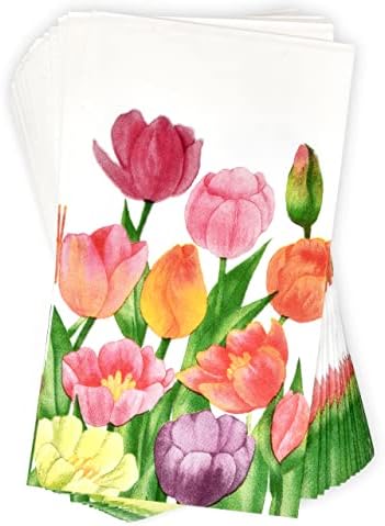 100 צבעי מים צבעוני אורח מפיות דקורטיבי יד מגבות חד פעמי נייר אביב צבעונים פרח מפיות לקיץ פרחוני גן