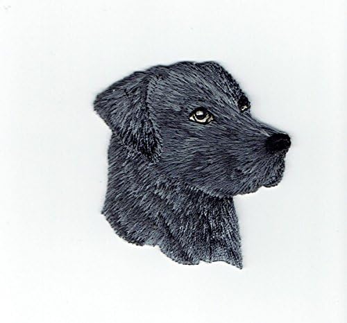 מעבדה שחורה - ראש - כלב - חיות מחמד - לברדור רטריבר - ברזל רקום על תיקון