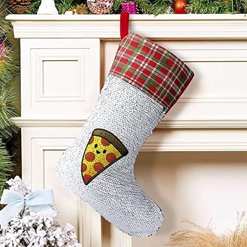 פיצרת פיצה מצוירת חמודה גרבי חג מולד חג המולד קישוטי עץ חג המולד קישוטים תלויים למסיבת חג