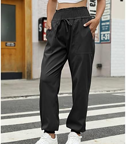 נשים בבאגי מוצק צבע גבוהה מותן מקרית כפתור רחב רגל מכנסיים ג ' ינס ישר ארוך מכנסיים מכנסיים