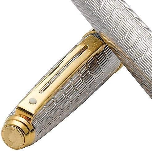 Sheaffer Prelude חתימת יהלום חותך מדליית דפוס עור נחש עם עט מזרקה של 22KT זהב עט עם עט מזרקת ציפורן