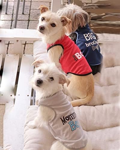 3 חתיכות חולצות כלבים לכלבים בינוניים קטנים, כלבים בגדי קיץ חמודים וחולצת טי ללא שרוולים נשימה