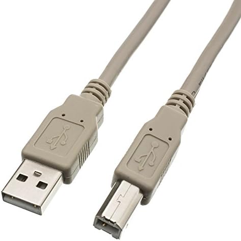 כבלים כבלים 10 רגל USB 2.0 מדפסת/כבל מכשיר, בז ', סוג A זכר/סוג B תקע זכר, כבל USB במהירות