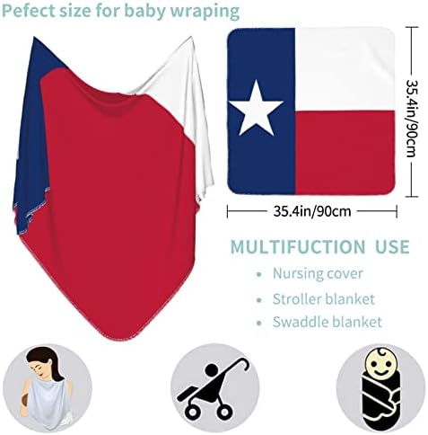 דגל שמיכת התינוקות של טקסס מקבל שמיכה לעטיפת כיסוי חוט -יילוד של תינוקות