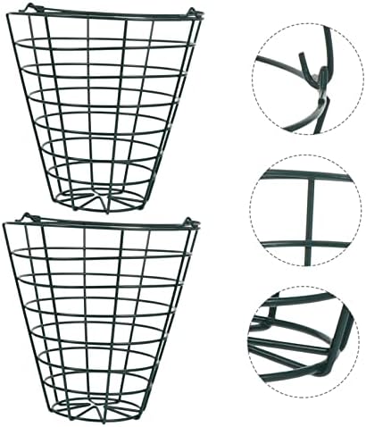 ABAODAM 2 PCS סל גולף סל סלי מתכת מיכל מתכת מיכל גולף סלסלת סל אחסון מתכת כדורי סל סל סל איש חיצוני סלסלת סל ירוקה