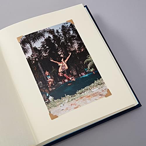 אלבום צילום סמיקולון בינוני, 80 דפי קרם ל -160 תמונות עם גולגולת זגוגית, כיסוי לבנדר מנדרינה