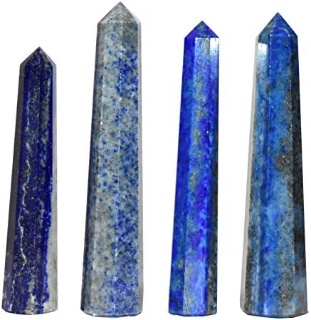 Pyramid Tatva Crystal Point עיפרון עיכוב מלוטש שרביט Obelisk-Lapis Lazuli 2.5-3 אינץ '/ 6-7.5 סמ WT.