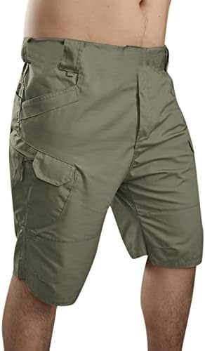מכנסי טיול של גברים קצרים לטיולים דייגים גולף מכנסיים קצרים טקטיים נמתחים משקל קל עם כיסים למכנסיים