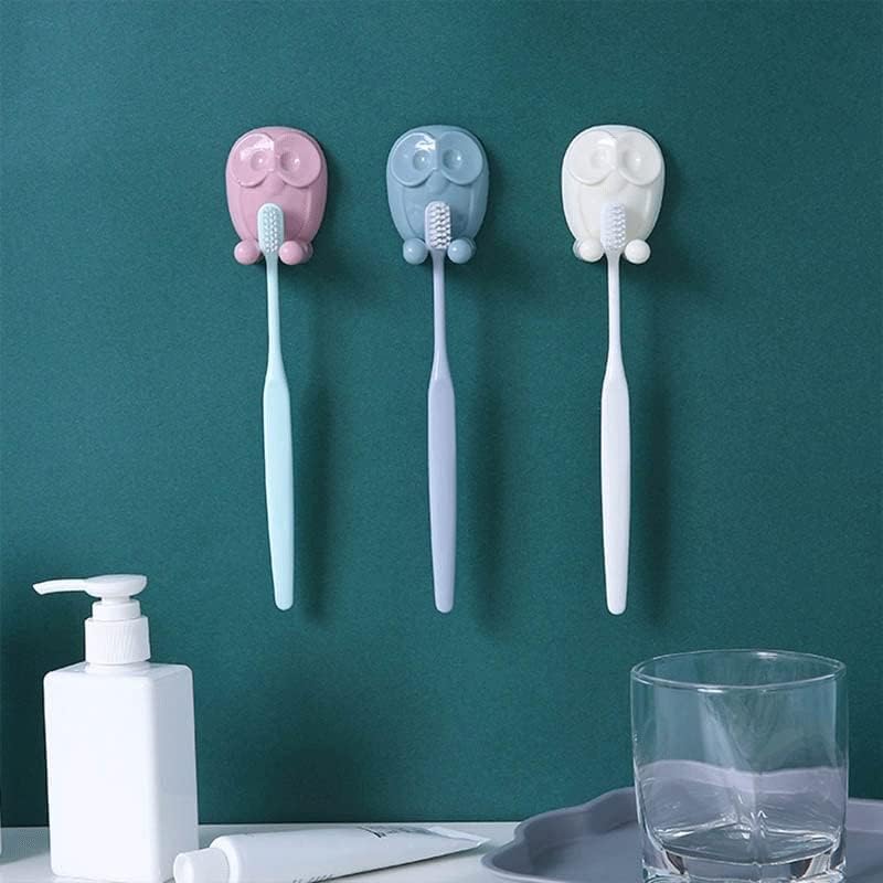 BKDFD דבק עצמי דבק רב -תפקודי מברשת שיניים מחזיק קיר קיר רכוב קול קולב אמבטיה ווים