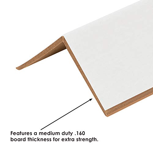 Aviditi Fibreboard Meduim Duty Strapping מגנים, 4 x 4 x 2 , עובי .160, לבן, שימוש כדי למנוע רצועה לקצוות