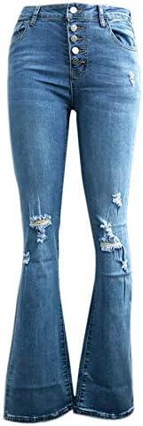 נשים ז 'אן שמלת מכנסיים ג' ינס אורך פעמון רזה למתוח התלקחות ג 'ינס מותניים נשים מכנסיים אמצע ג' ינס נשים ז ' אן