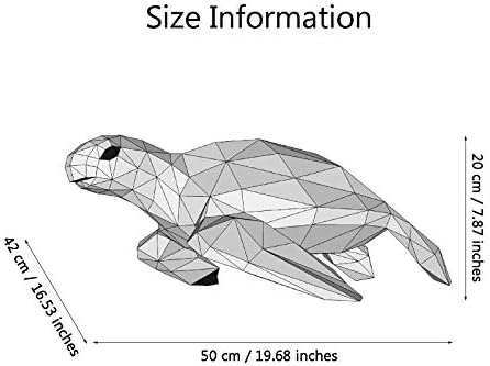 WLL-DP Sea Turtle מבט בעבודת יד חידה אוריגמי DIY נייר נייר פסל נייר פסל תלת ממדי קישוט ביתי גיאומטרי