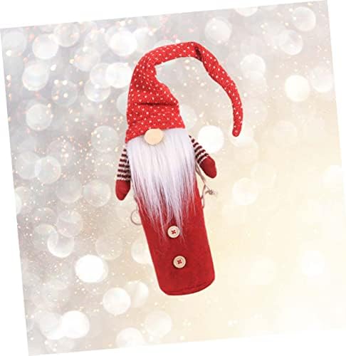 Bestoyard 1 pc שקית בקבוק שמפניה שקית בקבוק יין Santa Claus שקית בקבוק יין שקית קנדי ​​כיסוי יין