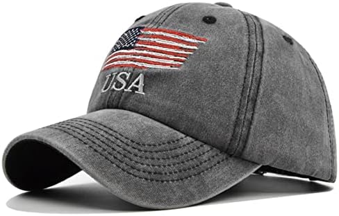 כובע בייסבול דגל אמריקאי לגברים נשים, כובעי דיג רקומים בגודל נמוך פרופיל נמוך.