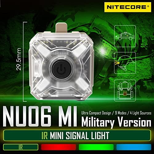 NITECORE NU06 MI 4 מקורות אור IR IR אינפרא אדום זיהוי טקטי אות בטיחות אור USB-C