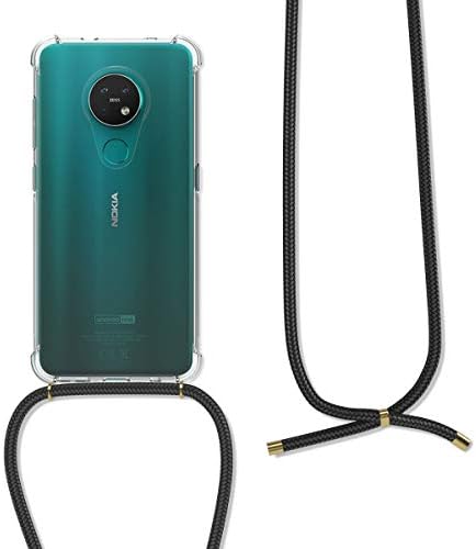 CWMobile Crossbody Case התואם ל- Nokia 7.2 מארז - כיסוי טלפון TPU ברור עם רצועת כבל שרוך - שקוף
