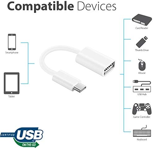 מתאם OTG USB-C 3.0 תואם ל- Infinix Note 12 5G שלך לפונקציות מהירות, מאומתות, מרובות שימוש, כגון מקלדת, כונני