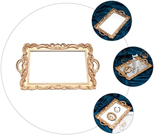 Alipis 2 PCS לאיפור שולחן בושם אירופי בושם קוסמטי תכשיטים תכשיטים יהירות מארגן שידה זהב מוזהב