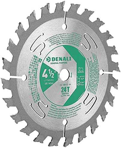 Brand -Denali 4-1/2 אינץ ', להב מסור מעגלי של קרביד 24-שיניים, ארבור 3/8 אינץ'