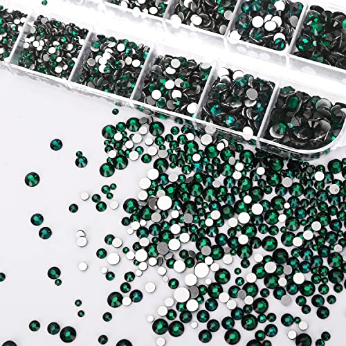 אבני חן ירוקות של הינבטרו אבני חן לציפורניים-אבני יהלומי זכוכית זעירות קטנות לאמנות ציפורניים 2500