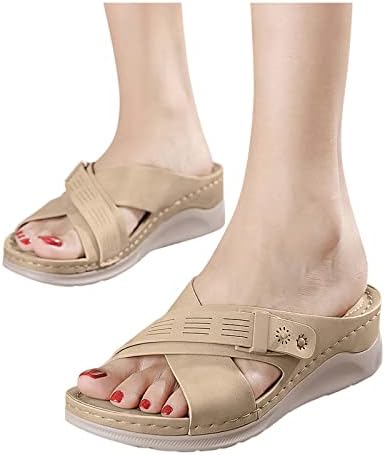 נעלי רצועות צלב נשים XIPCOKM 2023 החלקה קיץ על פלופים מקורה וחיצוני סנדל סנדל מוצק סנדלי סנדלי