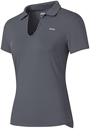 ויליט חולצות טניס נשים מהירות חולצות פולו יבש יבש חולצות אימון פעילות של שרוול קצר