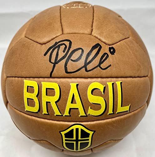 פלה חתום וינטג '1966 כדור כדורגל Brasil Auto PSA DNA ITP COA - כדורי כדורגל עם חתימה
