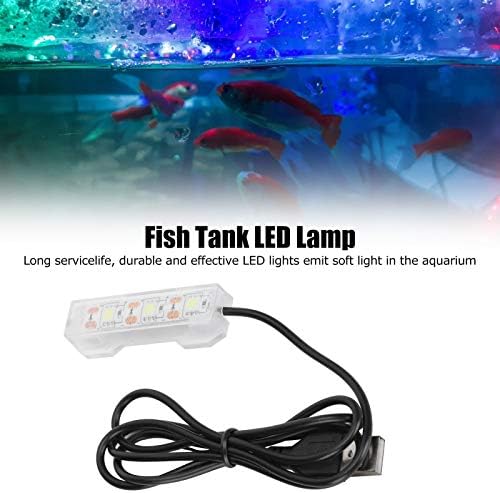 דגי טנק אור, אקווריום אור, טעינה פלסטיק אור משקל 2.4 * 0.8 אינץ עבור מים מתוקים דגי טנק שולחן במשרד אקווריום