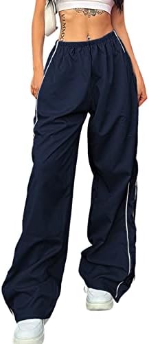 מכנסי מסלול לנשים של אלנוול מכנסי מצנח של Y2K מכנסיים רופפים רופפים רופפים רופפים