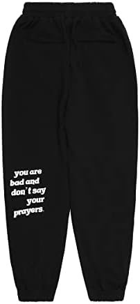מכנסי טרנינג גרפיים היפ הופ חידוש מכנסיים רחבים לגברים Y2K מכנסי רץ רחוב ספורט ספורט מזדמנים