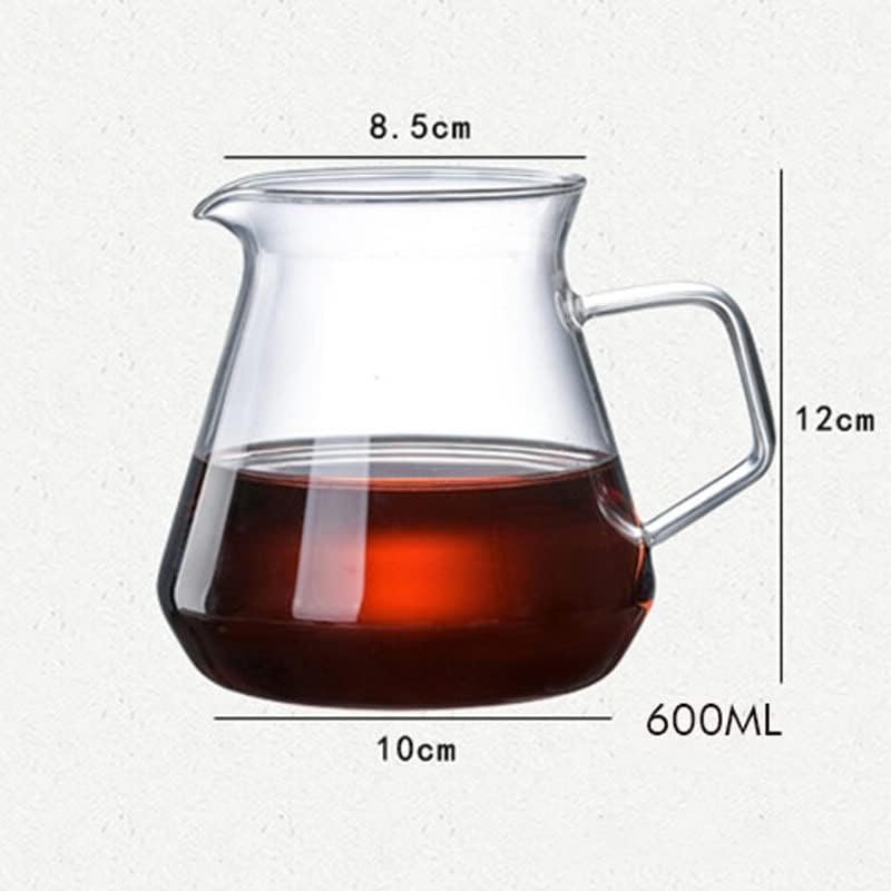 CXDTBH זכוכית שופכת מעל שרת קפה עם נקודה בקנה מידה קפה מבושל שיתוף חום עמיד בפני יד טפטוף סיר קפה