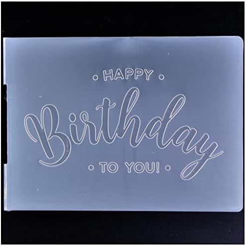 KWELLAM יום הולדת שמח לך תיקיות הבלטות מפלסטיק לייצור כרטיסים ומלאכות נייר אחרות 22052520