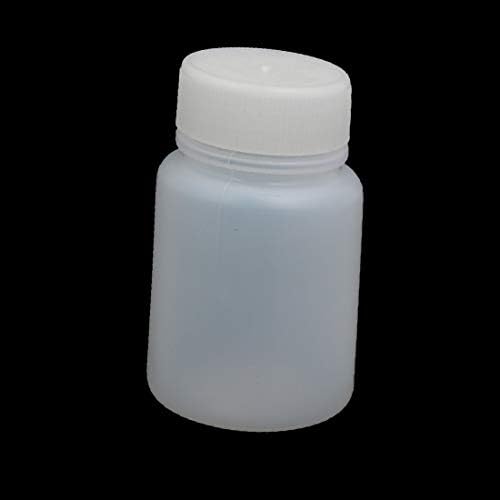 X-DREE 2PCS 30 מל HDPE גליל פלסטיק פה רחב בקבוק דגימה לבן (2 יחידות 30 מל HDPE cilindro plástico botella de