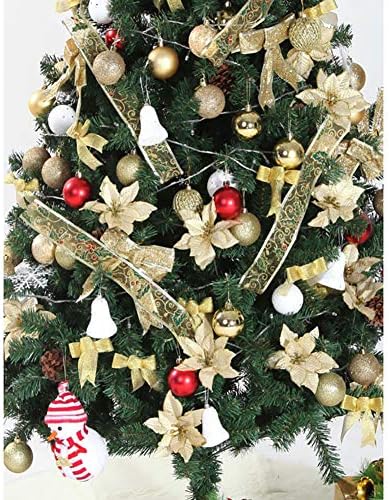Dulplay מעוטר מראש עץ חג המולד מלאכותי אורות LED & מתכת עם קישוט